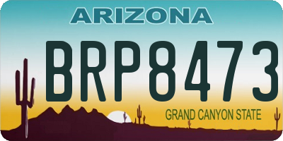 AZ license plate BRP8473