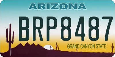 AZ license plate BRP8487