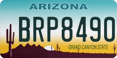AZ license plate BRP8490