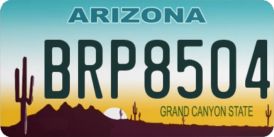 AZ license plate BRP8504