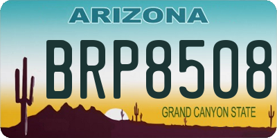 AZ license plate BRP8508