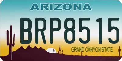 AZ license plate BRP8515