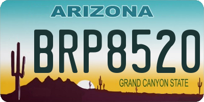 AZ license plate BRP8520
