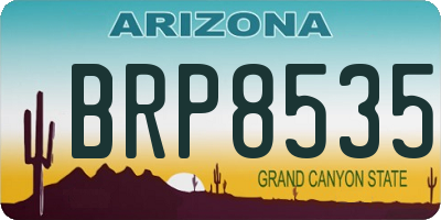 AZ license plate BRP8535