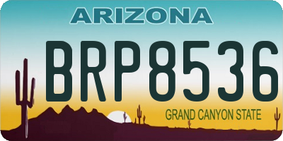 AZ license plate BRP8536