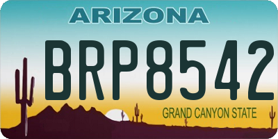 AZ license plate BRP8542