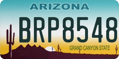 AZ license plate BRP8548