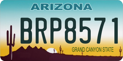 AZ license plate BRP8571