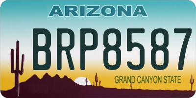 AZ license plate BRP8587