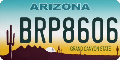 AZ license plate BRP8606
