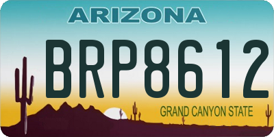 AZ license plate BRP8612