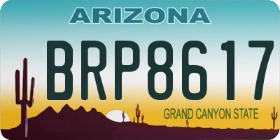 AZ license plate BRP8617