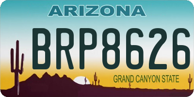 AZ license plate BRP8626