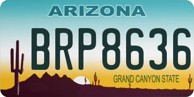 AZ license plate BRP8636