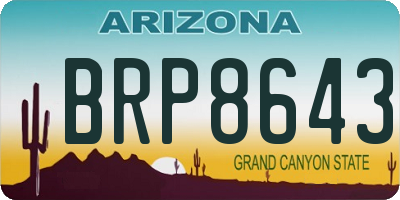 AZ license plate BRP8643