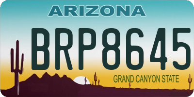 AZ license plate BRP8645