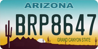 AZ license plate BRP8647