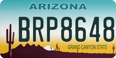 AZ license plate BRP8648
