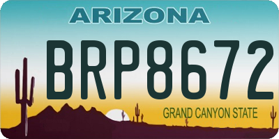 AZ license plate BRP8672