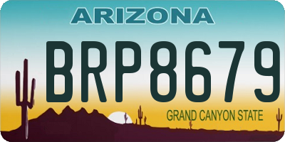 AZ license plate BRP8679
