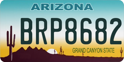 AZ license plate BRP8682