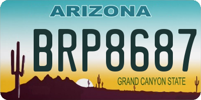 AZ license plate BRP8687