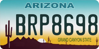 AZ license plate BRP8698