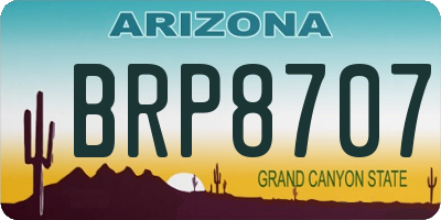 AZ license plate BRP8707