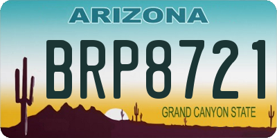 AZ license plate BRP8721