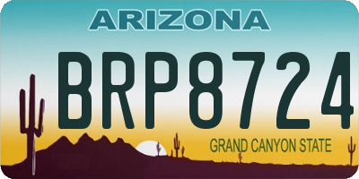 AZ license plate BRP8724