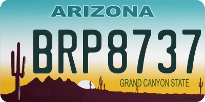 AZ license plate BRP8737