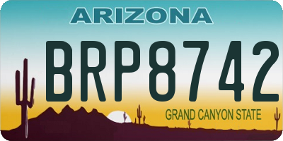 AZ license plate BRP8742