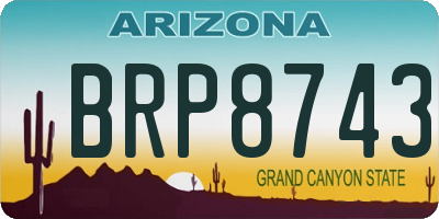 AZ license plate BRP8743