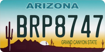 AZ license plate BRP8747