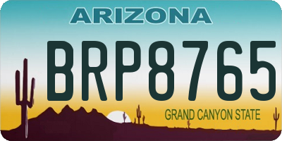 AZ license plate BRP8765