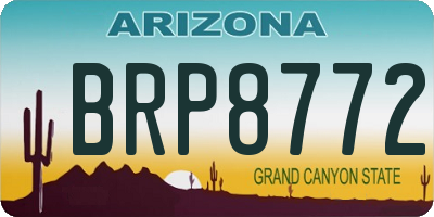 AZ license plate BRP8772