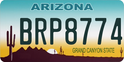 AZ license plate BRP8774