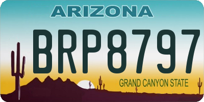 AZ license plate BRP8797
