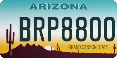 AZ license plate BRP8800
