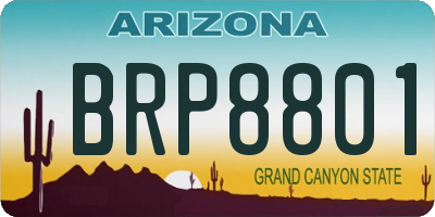 AZ license plate BRP8801
