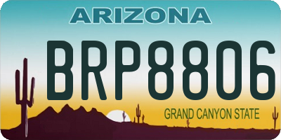 AZ license plate BRP8806