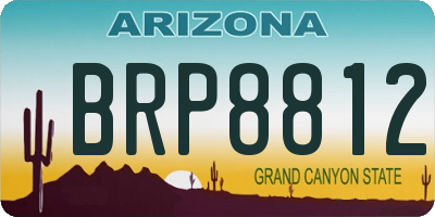 AZ license plate BRP8812