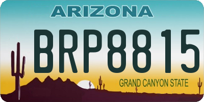 AZ license plate BRP8815
