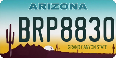 AZ license plate BRP8830