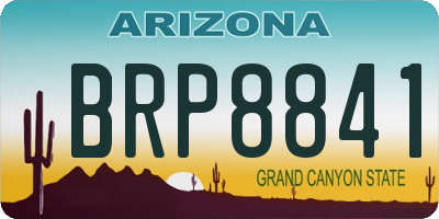 AZ license plate BRP8841