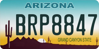 AZ license plate BRP8847