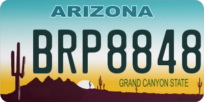 AZ license plate BRP8848