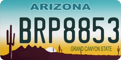 AZ license plate BRP8853