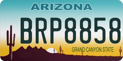 AZ license plate BRP8858