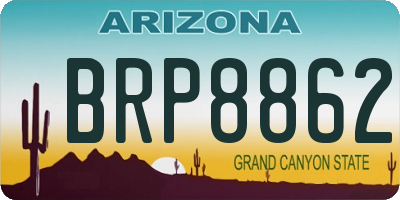AZ license plate BRP8862